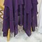 1 Piece Deep Eggplant Chiffon Chiavari Chair Cover with Sash Elegant Sheer Drape for Weddings & Events